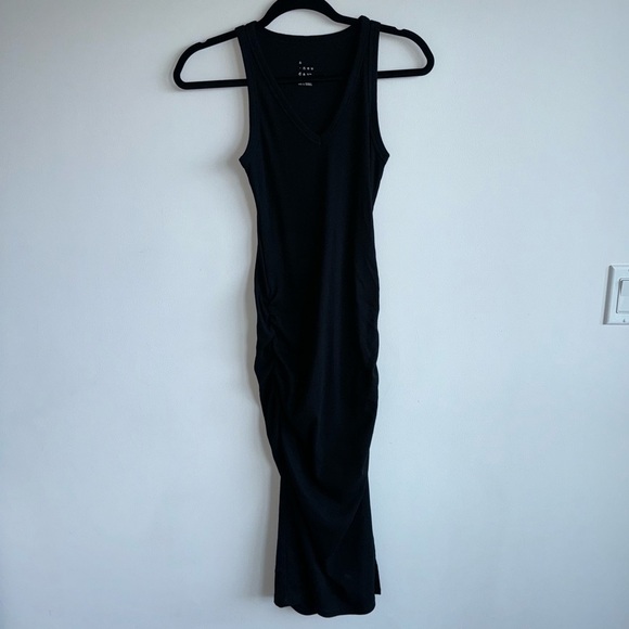 a new day Dresses & Skirts - A New Day Black Stretch Mini Slit Dress XS